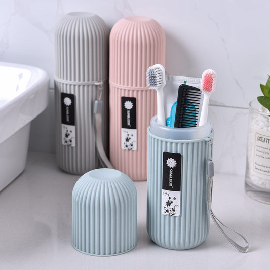 Portable Toothbrush & Toothpaste Holder Case – Travel Storage Box