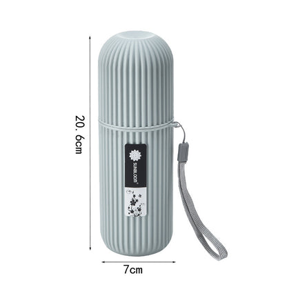 Portable Toothbrush & Toothpaste Holder Case – Travel Storage Box